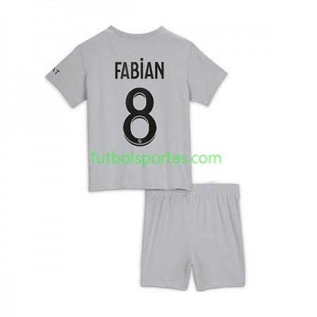 Camiseta Paris Saint Germain Fabian 8 Niño Segunda Equipación 2022/2023